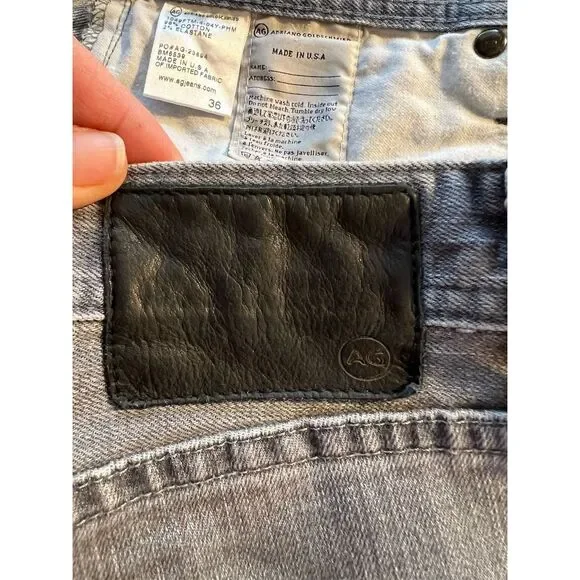 AG Adriano Goldschmied Men's Gray Straight Leg Jeans Standard Size 36 - Picture 9 of 11